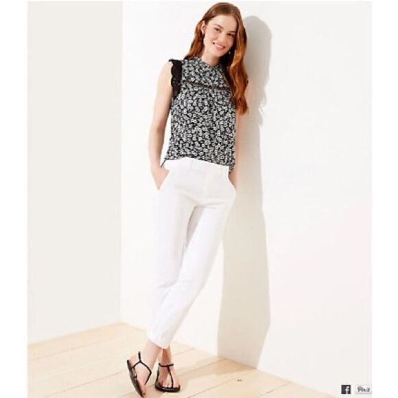LOFT Girlfriend Chino Petite White - Picture 1 of 10
